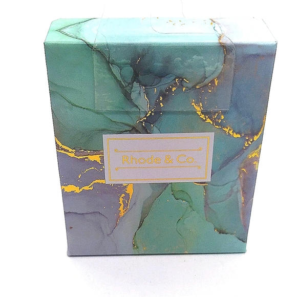 $60 Rhode & Co. Jasper Silver plated semi precious layered Gold Necklace Boxed - Picture 2 of 2